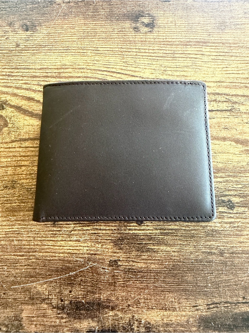 Brooks Brothers Men's Classic Brown Leather Bifold Wallet